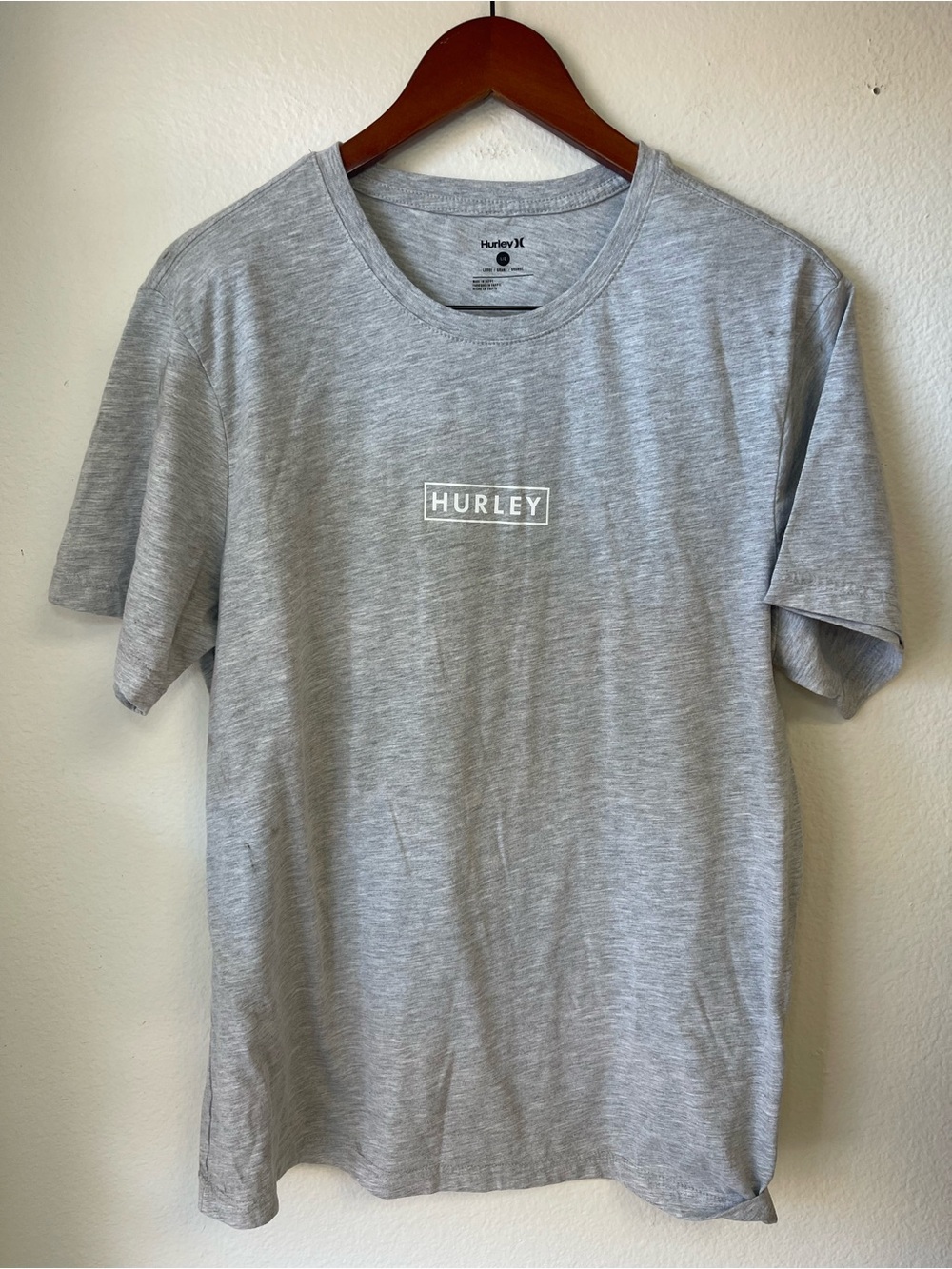 Hurley Gray Heather Logo Short Sleeve Tee
